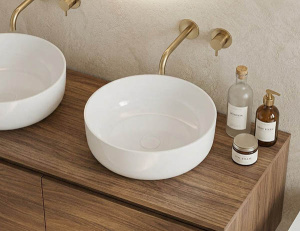 Умывальник Canterno Самора 410 круг Solid Surface