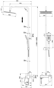 Душевая стойка Grossman Cosmo 500.K35.02.100