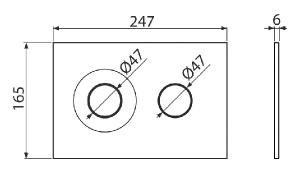 Кнопка для инсталляции AlcaPlast Dot.Dot M1976
