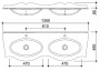 Умывальник Caprigo Bourget 140 GC18R 11017