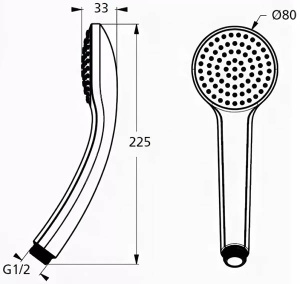 Душевая лейка Ideal Standard Idealrain B9400AA