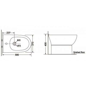 Напольное биде Porta Senator