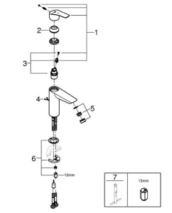 Смеситель для умывальника Grohe Eurosmart 2339430E