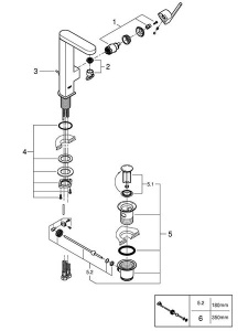 Смеситель для умывальника Grohe Plus 23851003