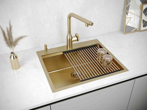 Дозатор для моющих средств Paulmark Decus D004-G / D004-BG / D004-SBG, золото