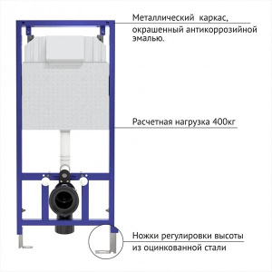 Комплект инсталляции Berges Novum 525 c кнопкой L2 / L3 и унитазом Vita Rimless Soft Close, сатин (хром матовый)