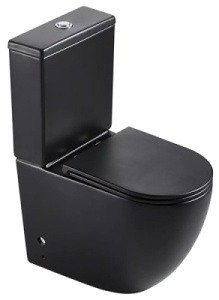 Напольный унитаз Gid Tn2188Bm с сиденьем Soft Close, черный матовый