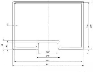Доска разделочная AquaSanita SQT 472 320