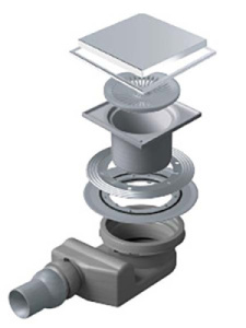 Душевой трап Pestan Confluo Standart Plate 4 2 in 1 with flange, 10х10 см