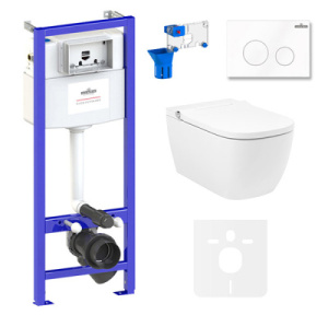 Комплект инсталляции 7 в 1 Lavinia Boho Relfix Smart V-Clean 87561121 / 87561122 / 87561123 / 87561124, белый