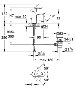 Смеситель для умывальника Grohe BauLoop 23335000