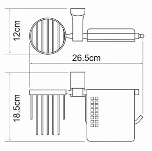 Держатель для туалетной бумаги Wasserkraft Leine K-5059 / K-5059WHITE с держателем для освежителя воздуха