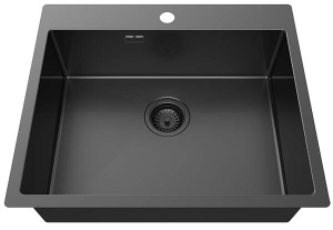 Кухонная мойка Zorg ZRN 5060 Premium PVD Gunblack / ZRN 5065 Premium PVD Gunblack, 60х50, графит
