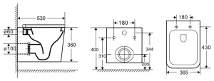 Подвесной унитаз OWL Vatter Ruta-H OWLT190401 с крышкой SoftClose