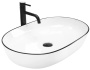 Умывальник Rea Cleo White Black Edge