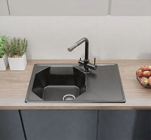 Кухонная мойка GranFest Unique U-840L, 85х50, песочный