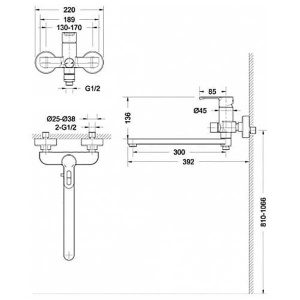 Смеситель для ванны Bravat Stream-D F637163C-01A