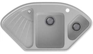 Кухонная мойка GranFest Corner C-1040E, 104х56, серый