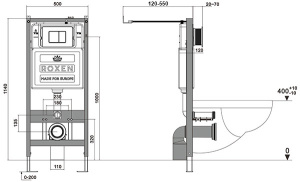Комплект инсталляции 6 в 1 Roxen StounFix Dual Fresh 512989 с аромадозатором, хром глянец