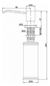 Дозатор для моющих средств Paulmark Rein D002-310