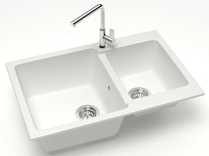 Кухонная мойка Marrbaxx 191/G31 / 191/Q4 / 191/Q5 / 191/Q7 / 191/Q8 / 191/Q10, 77х50, белый
