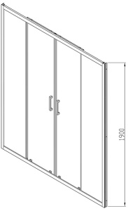 Душевая дверь Vincea Alpha VDS-3AL2 матовая, 160х190, матовый
