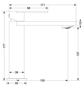 Смеситель для умывальника Vincea Vogue VBF-2VS1GM