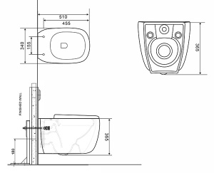 Комплект инсталляции Viega Prevista Dry WC 771973 с кнопкой Visign for Life 6 773748 и унитазом Roxen Martin 530220-02 Rimless Soft Close