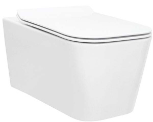 Комплект инсталляции Berges Novum 525 c кнопкой F3, подвесным унитазом Floe Rimless и сиденьем Floe Slim SO