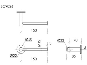 Держатель для туалетной бумаги Sancos Base SC9026MB