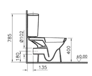 Напольный унитаз Vitra Norm Fest 9780B099-7208, белый