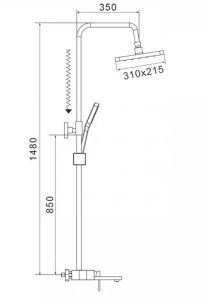 Душевая стойка Shevanik S6836T