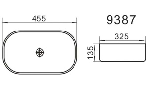 Умывальник Axus 9387B P-063