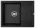 Кухонная мойка AquaSanita Rock SQR 102, 65х51, black metallic