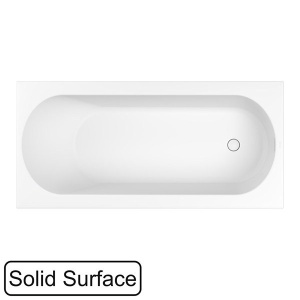Ванна из искусственного камня Whitecross Gin белый матовый Solid Surface, 175x75, белый матовый Solid Surface