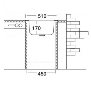 Кухонная мойка Kromevye Rondo EC 146 / EC 446 D, 51х51, матовый