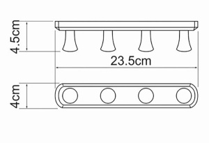 Планка с крючками Wasserkraft K-1074WHITE