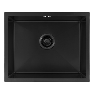 Кухонная мойка Arfeka Eco AR 55 Black PVD Nano / Black PVD Nano Decor / Black PVD Nano Decor Millet Grains / Black PVD Nano Decor Volcanic Rock, 55х45, черный Nano Decor Volcanic Rock