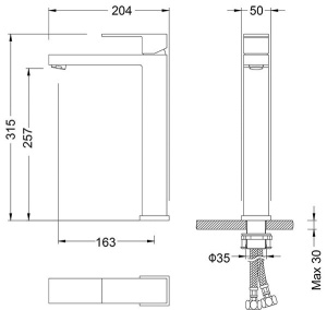 Смеситель для умывальника Timo Selene 3061/03F