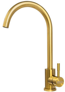 Кухонная мойка Arfeka Eco AR 60 Golden PVD Nano со смесителем и дозатором