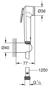 Гигиеническая лейка Grohe Tempesta-F Trigger Spray 30 27513001