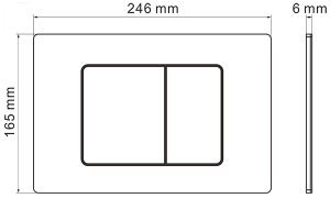 Кнопка для инсталляции Roxen Steel 420280BM, черный матовый