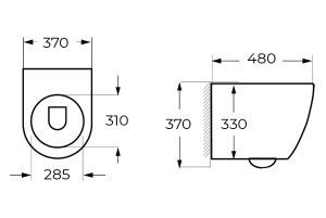 Комплект инсталляции Milleau Ness MR0425-A5.201GW с подвесным унитазом
