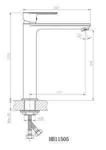 Смеситель для умывальника Haiba HB11505-8
