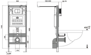 Комплект инсталляции 6 в 1 Roxen StounFix Dual Fresh 979009 с аромадозатором, хром глянец