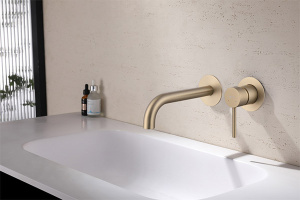 Смеситель встраиваемый Abber Wasser Kreis AF8112G / AF8112RG для умывальника, золото матовое