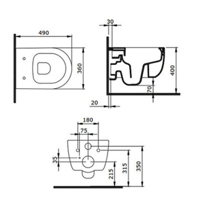 Комплект инсталляции Roxen StounFix Dual Fresh с удлиненными креплениями, аромадозатором, металлической кнопкой Steel и унитазом Bocchi V-Tondo Compacto Rimless, прямоугольные клавиши 420280G