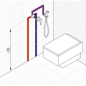 Смеситель встраиваемый Grohe BauCurve 29044000 с гигиеническим душем Tempesta-F Trigger Spray 30 27512001