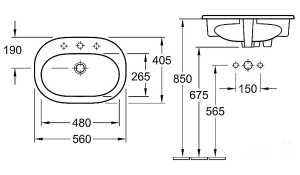 Умывальник Villeroy&Boch O.novo 41615601