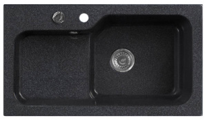 Кухонная мойка Belux SG-REC-HALF-8045, 80х45, черный